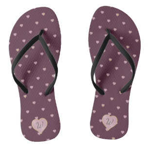 Sterne innerhalb der Herzen auf Port-Flip-Flops Flip Flops