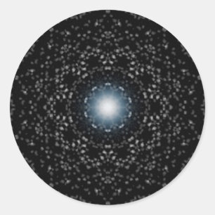 Sterne Kaleidoskop-Musteraufkleber Runder Aufkleber