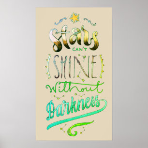 Sterne können Typografie-Plakat nicht einschärfen Poster