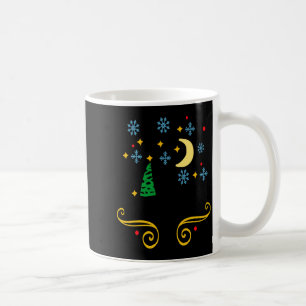 Sterne Mond Schneeflocken Und Frohe Weihnachten Ki Kaffeetasse