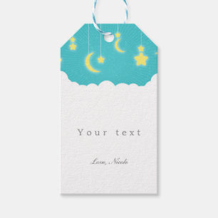 Sterne Mond & Wolken Baby Shower Geschenkkarte Geschenkanhänger