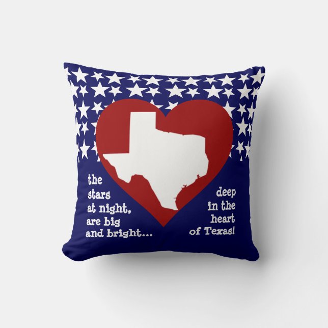 Sterne nachts….Tief im Herzen von Texas! Kissen (Vorderseite)