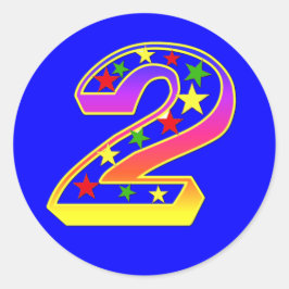 Sterne Nummer 2 Aufkleber