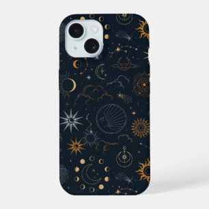 Sterne & Planeten Muster iPhone 15 Hülle