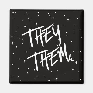 Sterne Sie / sie Pronouns Magnet