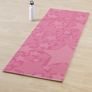 Sterne, Sterne, Sterne - rosa Yogamatte