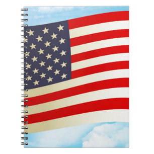 Sterne Streifen der amerikanischen Flagge ehren di Notizblock