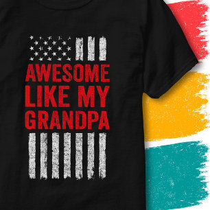 Sterne Streifen Flagge Zitat Großartig Wie Mein Op T-Shirt