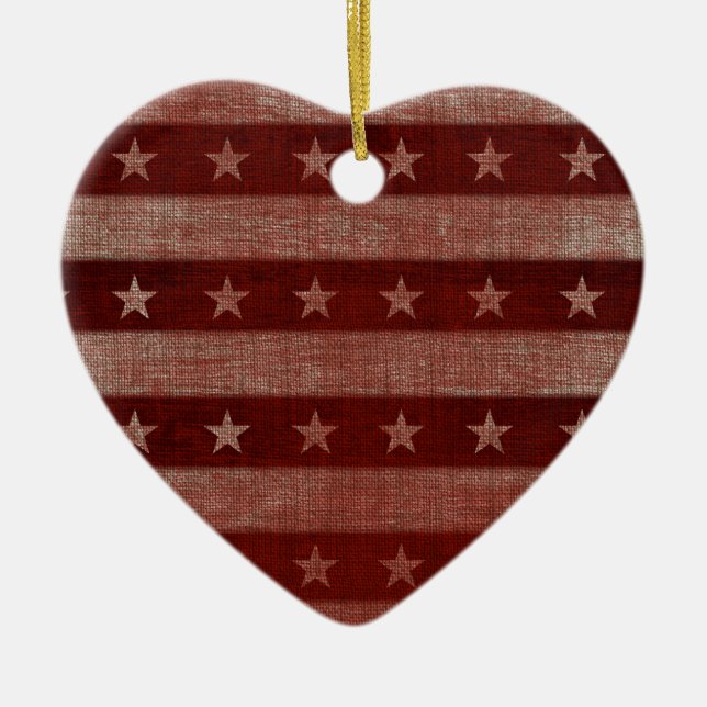 Sterne & Streifen Herzlich Keramik Weihnachtsfeier Keramikornament (Vorne)