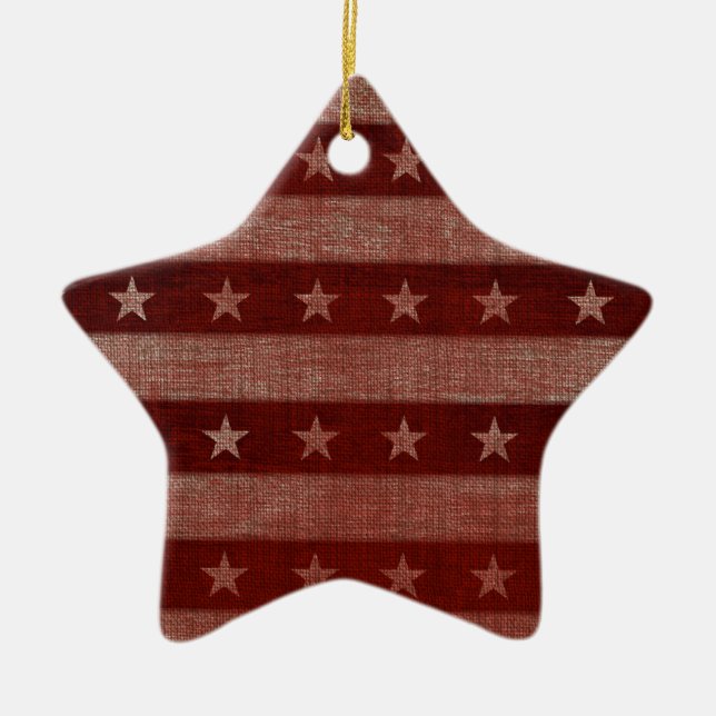 Sterne & Streifen Keramik Weihnachtsschmuck (Vorne)