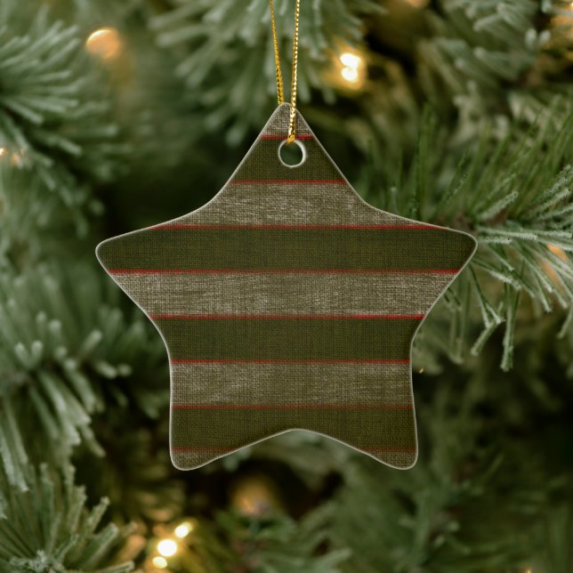 Sterne & Streifen Keramik Weihnachtsschmuck (Baum)