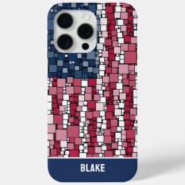 Sterne & Streifen Mosaik Personalisiert Case-Mate iPhone Hülle