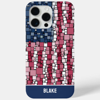 Sterne & Streifen Mosaik Personalisiert Case-Mate iPhone Hülle