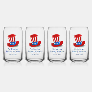 Sterne, Streifen & Sips: Individuelles Patriotisch Dosenglas