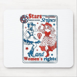 Sterne Streifen Und Frauenrechte Mousepad
