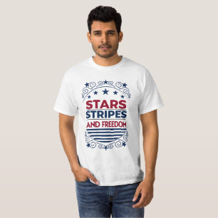 Sterne, Streifen und Freiheit 4. Juli T-Shirt