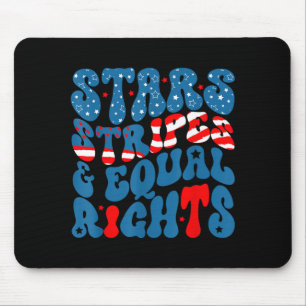 Sterne Streifen und gleiche Rechte 4. Juli Frauen Mousepad