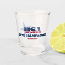 Sterne, Streifen und Neues Hampshire-Shot-Glas