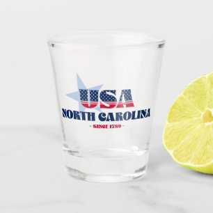 Sterne, Streifen und North Carolina 1789 Shot glas