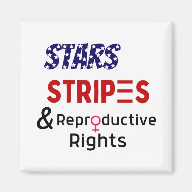 Sterne, Streifen und Reproduktionsrechte Magnet (Vorne)