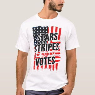 Sterne, Streifen und Stimmen mit amerikanischer Fl T-Shirt