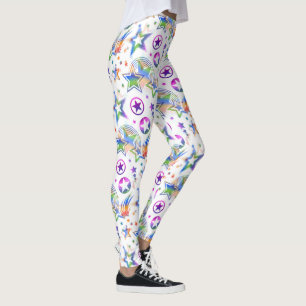 Sterne Tattoo nahtloses Muster farbig + Ihre Ideen Leggings