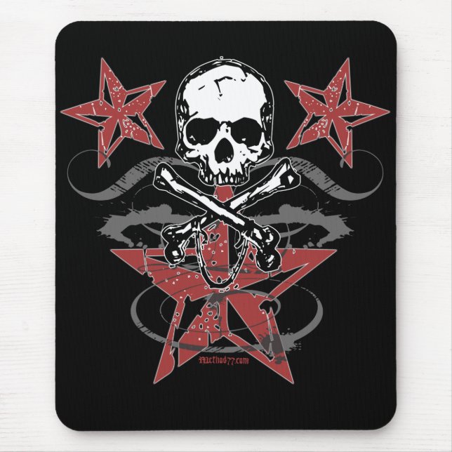 Sterne u. Schädel Mousepad (Vorne)