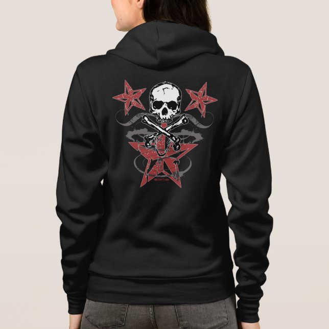 Sterne u. SchädelHoodie Hoodie (Rückseite)