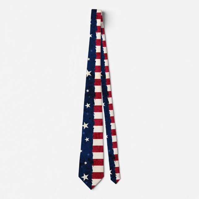Sterne u. Streifen-Americanaart USA-Flagge Krawatte (Vorderseite)