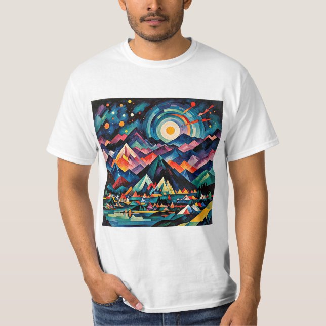 Sterne über Bergspitzen 2 T-Shirt (Vorderseite)
