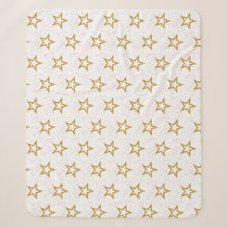 Sterne und Confetti Rosa, Gold und Weiß elegant Sherpadecke