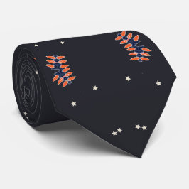 Sterne und einzigartige Raumschiff Muster Neck Tie Krawatte