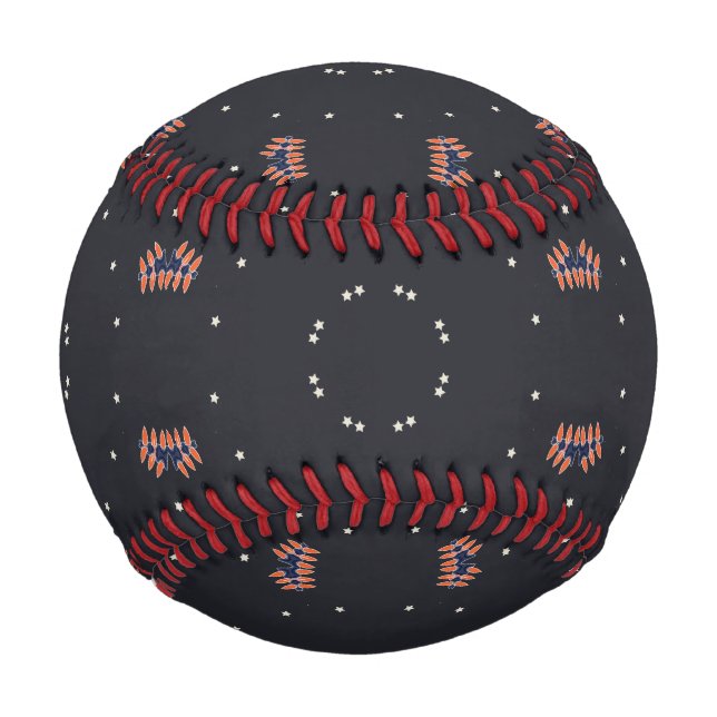 Sterne und einzigartiges Raumschiff Baseball (Rückseite)