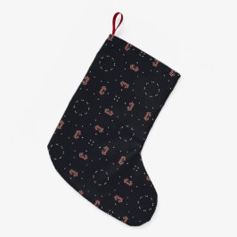 Sterne und einzigartiges Raumschiff Kleiner Weihnachtsstrumpf