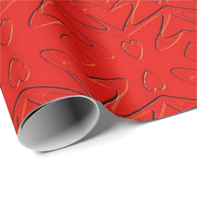 Sterne und Herzen Geschenkpapier (Rolleneckpunkt)