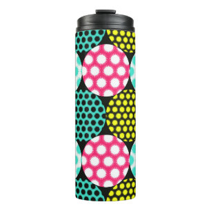 Sterne und Kreise, bunte Pop. Thermosbecher