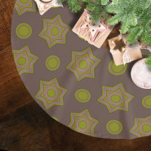 Sterne und Kreise in braun und grün