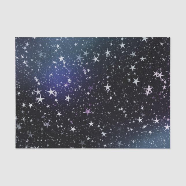 Sterne und mehr Sterne im Himmel Seidenpapier (Vorderseite)