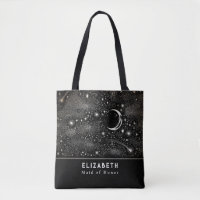 Sterne und Mond Starry Night Celestial Black