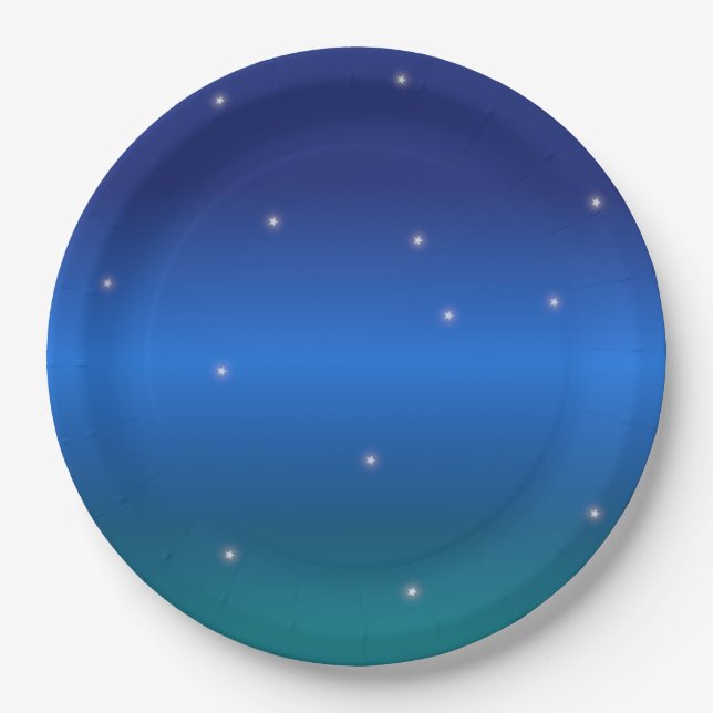 Sterne und Night Sky Pappteller (Vorderseite)