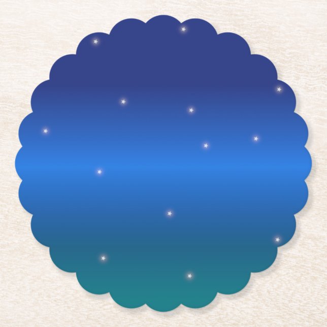 Sterne und Night Sky Winter Magie Untersetzer (Vorderseite)