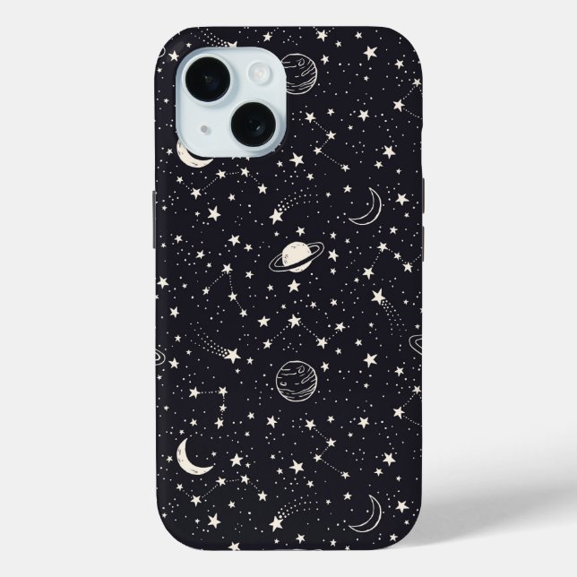 Sterne und Planeten Muster Case-Mate iPhone Hülle (Rückseite)