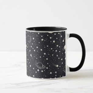 Sterne und Planeten Muster Tasse