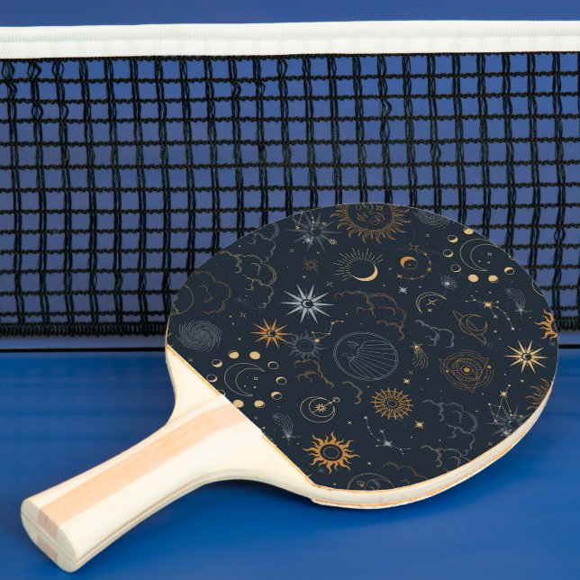 Sterne und Planeten Muster Tischtennis Schläger (InSitu)