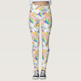 Sterne und Regenbogen Einhornprinzessin des Waldes Leggings