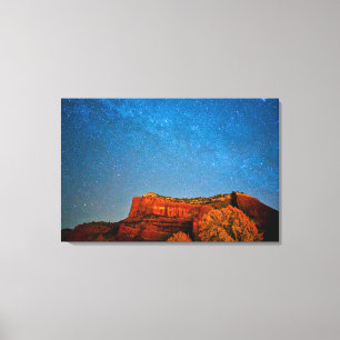 Sterne und roter Rock Leinwanddruck