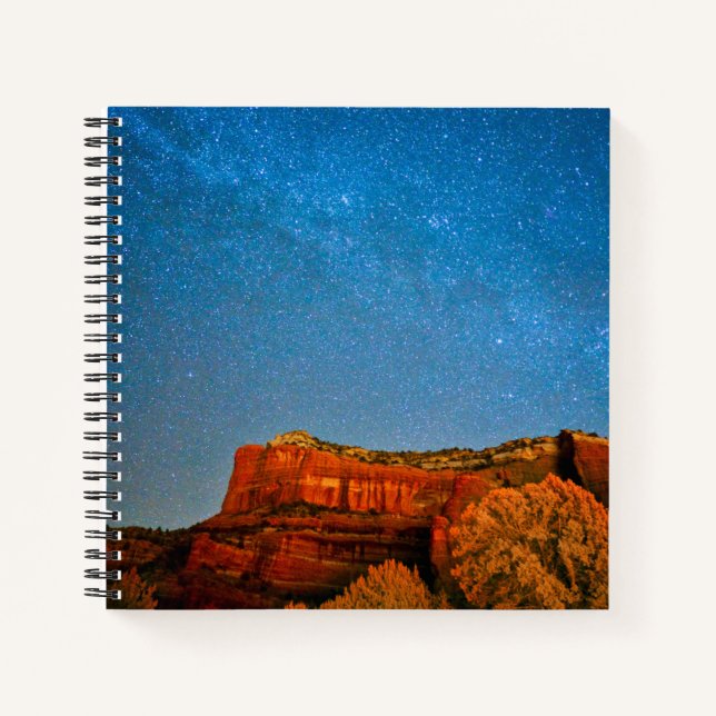 Sterne und Roter Rock Notizbuch (Vorderseite)