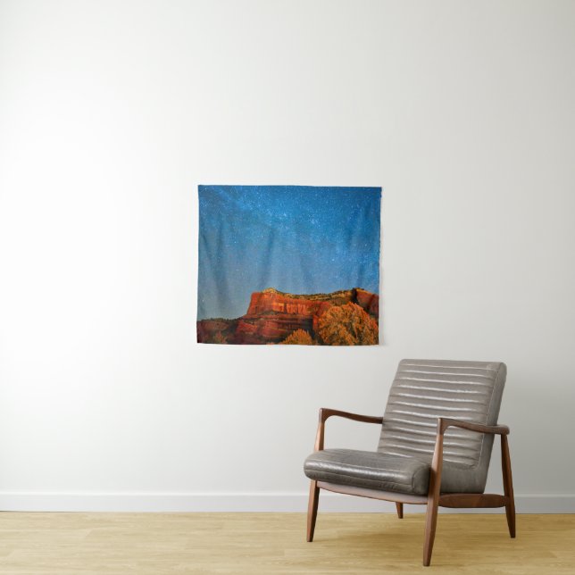 Sterne und roter Rock Wandteppich (Beispiel (Horizontal))