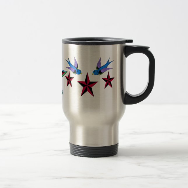 Sterne und Schwalben Tasse (Rechts)