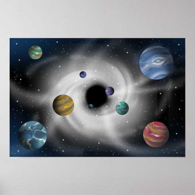 Sterne und Schwarze Löcher. Poster (Vorne)